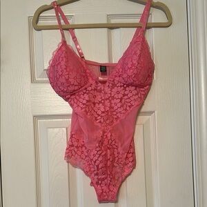 Pink Lace Bodysuit